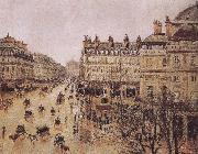 Camille Pissarro, rain in the French Theater Square